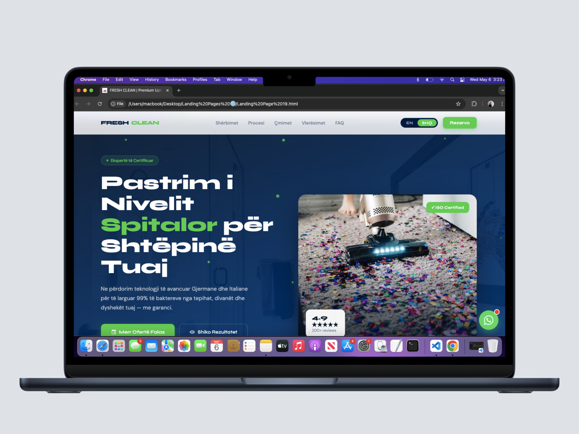 Cleaning Landing Page